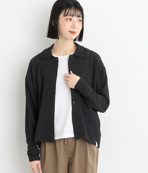 襟付きシャーリングカーディガン（Keitto）の商品詳細