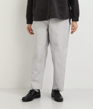 バード刺繍入りテーパードパンツ(ライトグレー-M)