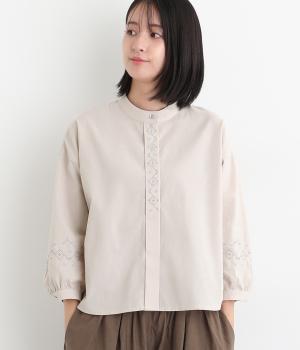 星座刺繍ブラウス(グレージュ-L)