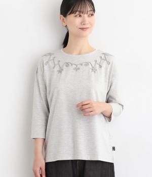 コード刺繍入りカットプルオーバー(オートミール-L)