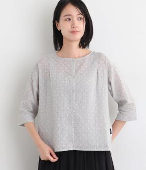 夜空のカットドビー＋プリントシャツ(ライトグレー-L)