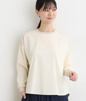 布帛切り替えプルオーバー(アイボリー×アイボリードビー-L)