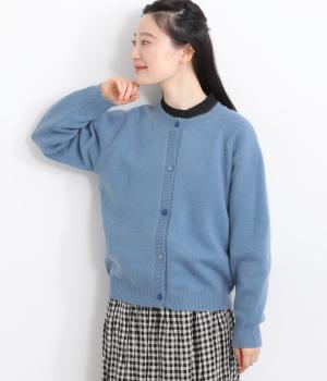 色々ボタンカーディガン(ブルー-L)
