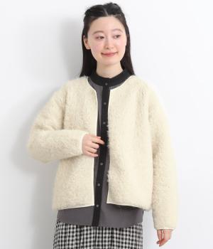 カットシャギーカーディガン(アイボリー-L)