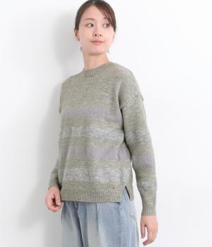 2way異素材ニットプルオーバー