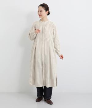 コットンビエラ微起毛ボザムシャツワンピース