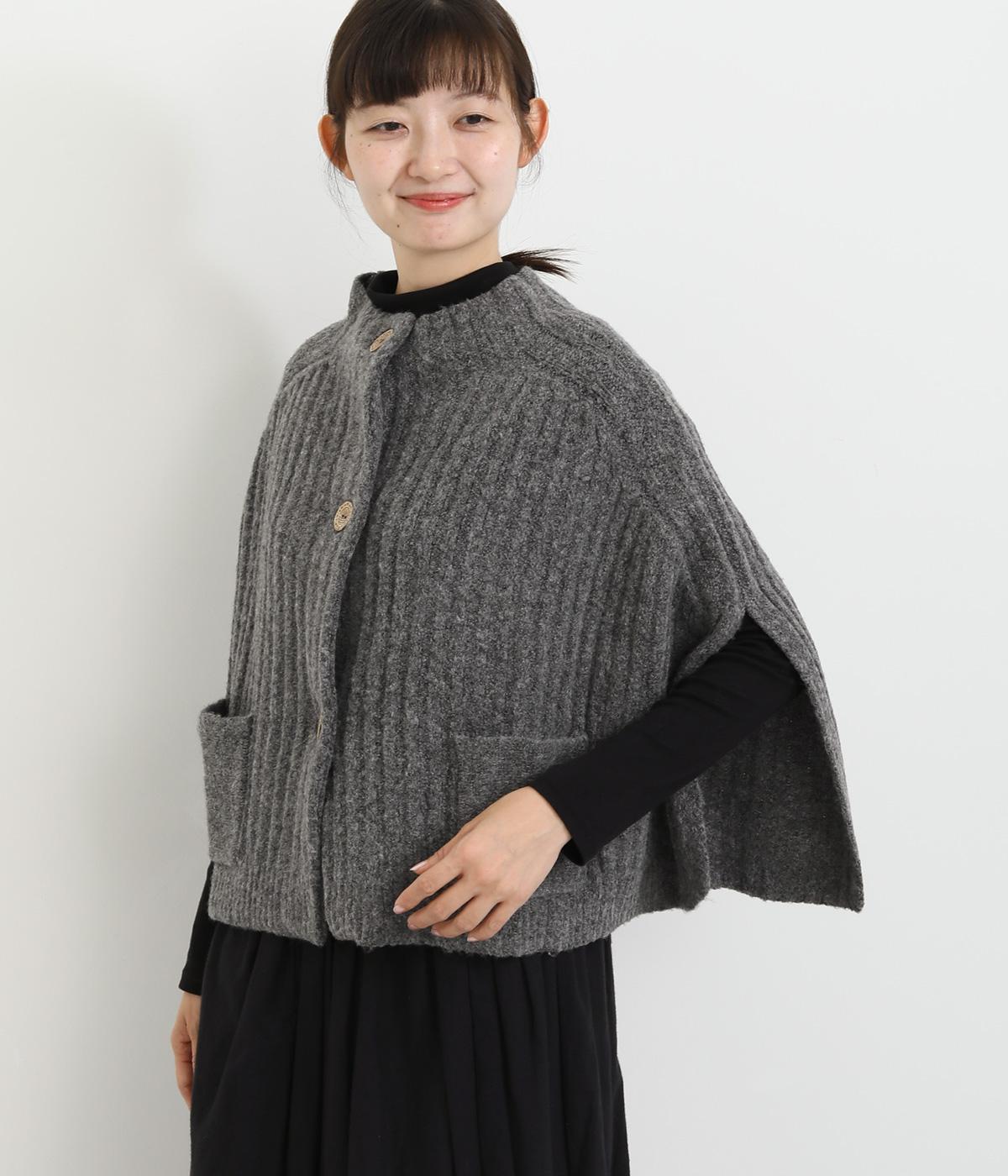 スヌードポンチョ(チャコール-F)