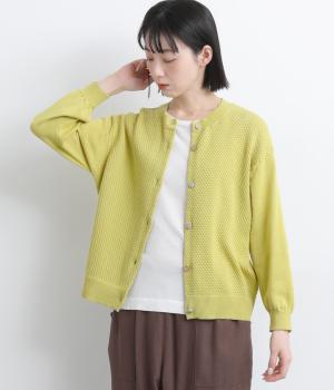 いろいろボタン春色カーディガン