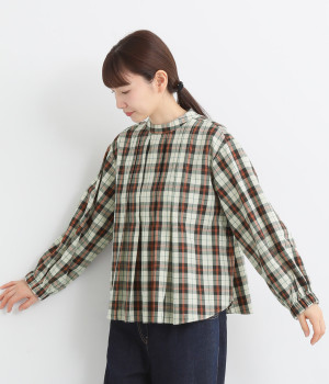 ヘリンボーンチェックプルオーバー