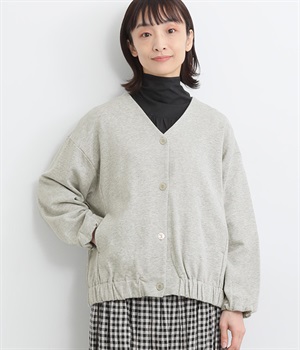 コットンインレーカーディガン