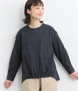 ヘムギャザーシャツ