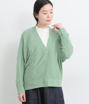 リネンMIXニットカーディガン
