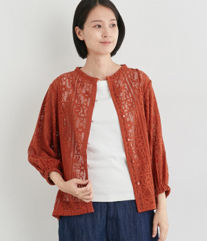 コットンレース2wayプルオーバー