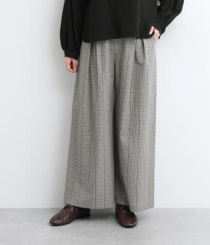 タックフレアパンツ(ベージュ-L)