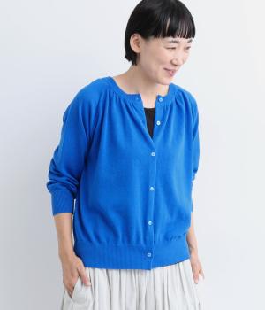 ギャザーニットカーディガン