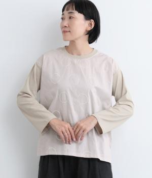 ドット刺繍プルオーバー(グレー-L)