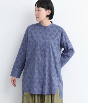 フラワージャカードロングシャツ