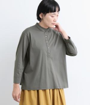 コットン天竺フリルカラープルオーバー