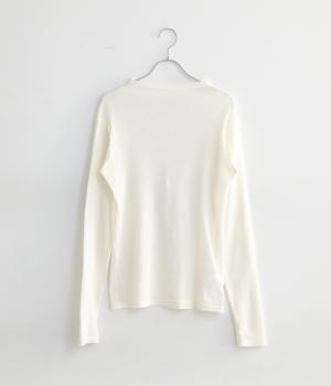 コットンメッシュボトルネックインナー(オフホワイト-L)