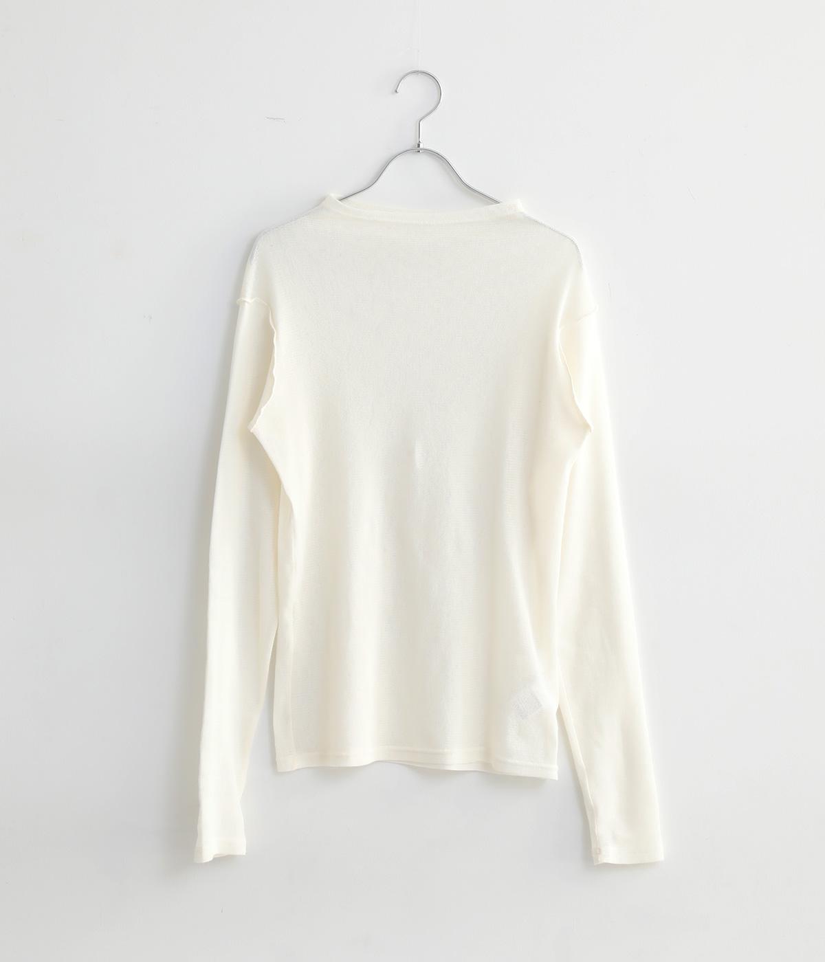 コットンメッシュボトルネックインナー(オフホワイト-M)