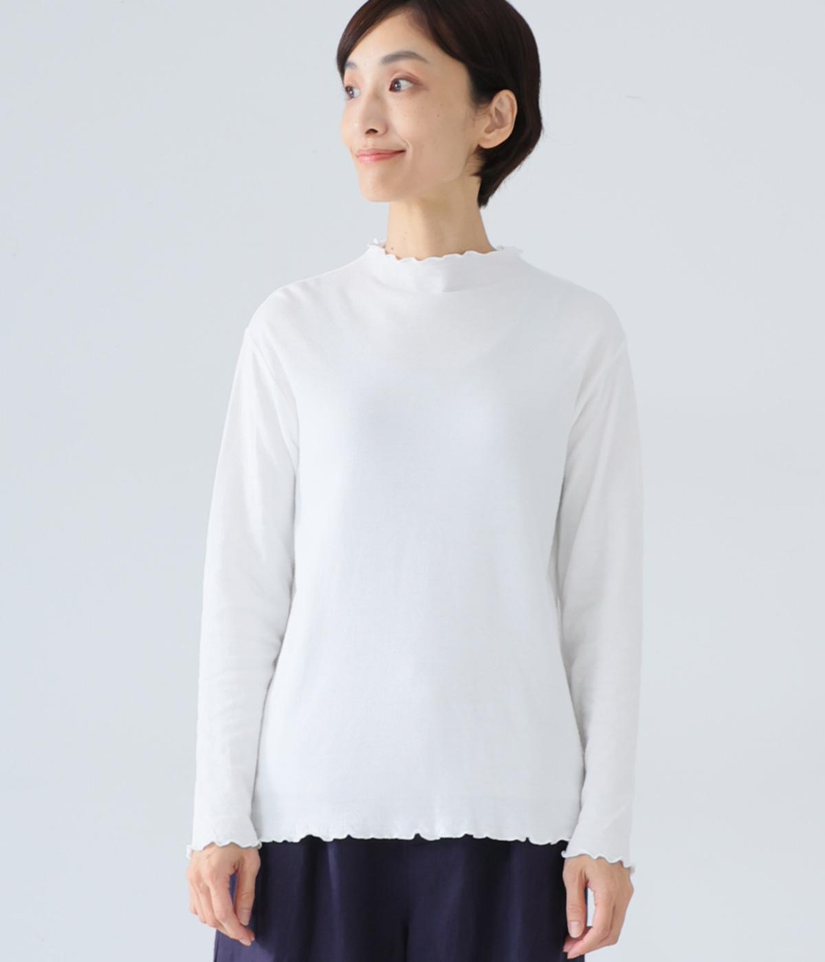 コットン接結天竺メロウボトルプルオーバー(オフホワイト-L)