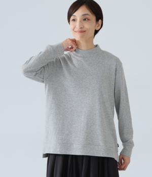 コットン接結天竺ハイネックプルオーバー
