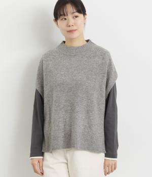 ウールカシミヤハイネックベスト