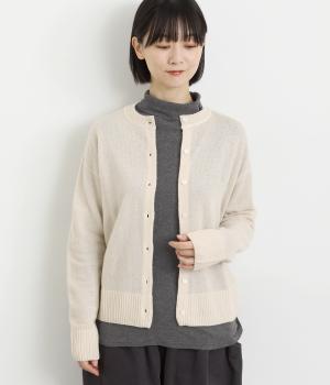 ウールカシミヤ2wayカーディガン(アイボリー-L)
