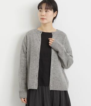 ウールカシミヤ2wayカーディガン(グレー-L)