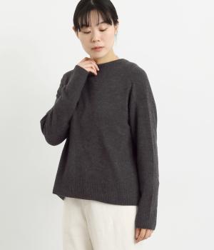 ウールカシミヤ2wayカーディガン(チャコール-L)