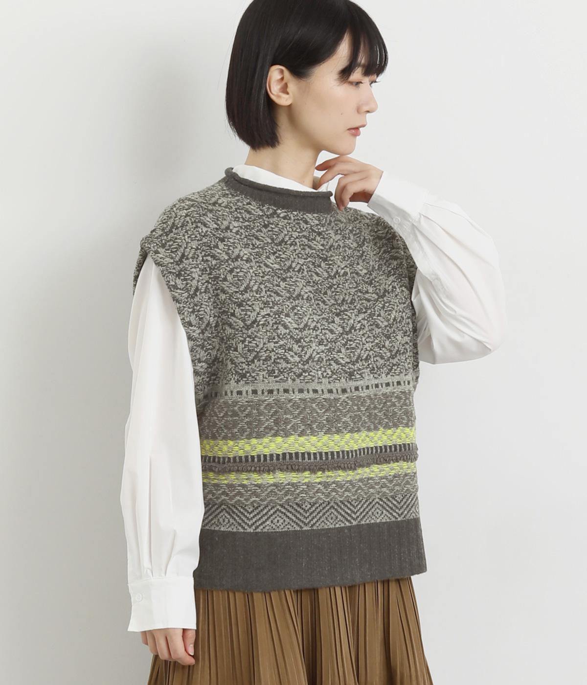 ジャカードニットベスト（LILASIC）の商品詳細