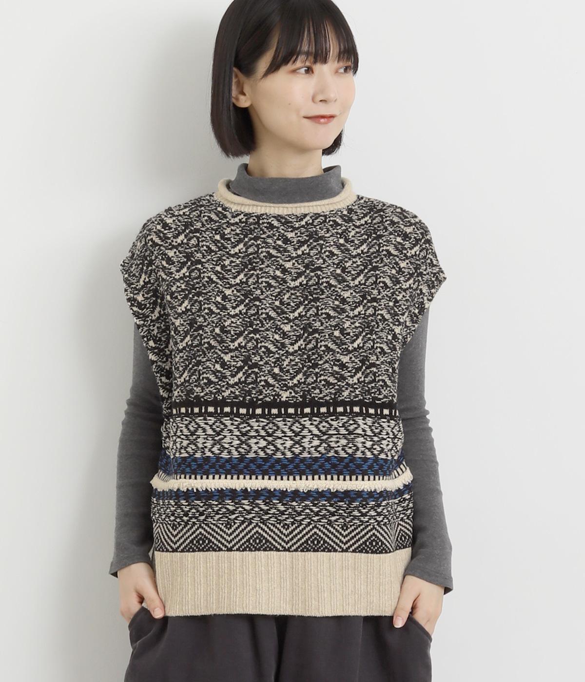 ジャカードニットベスト（LILASIC）の商品詳細