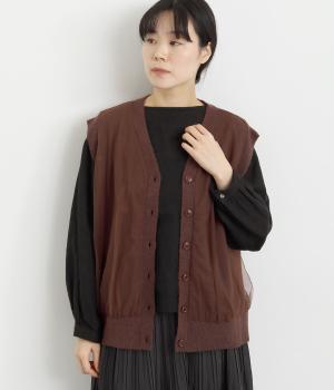 チュールレイヤードニットベスト