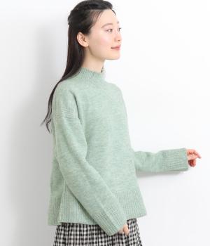 MIXメランジニットプルオーバー(グリーン-L)