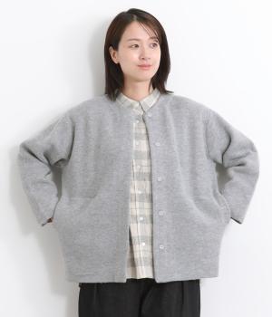 ダブルジャカード編みカーディガン