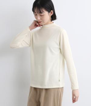 接結天竺ボトルネックプルオーバー(オフホワイト-M)