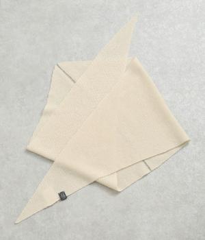 ウールカシミヤMIXトライアングルストール(アイボリー-F)