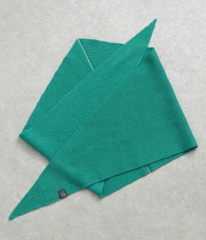 ウールカシミヤMIXトライアングルストール(グリーン-F)