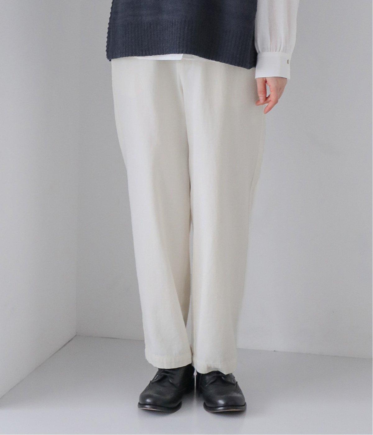 スラブツイルテーパードパンツ(キナリ-M)