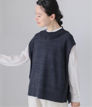 ミックスヤーンベスト(ネイビー-F)