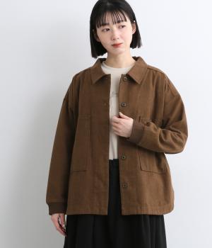 起毛へリンボンツイルジェイルポケットワークジャケット(キャメル-L)