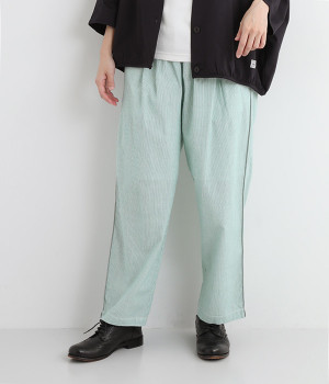 サイドラインイージーパンツ(グリーン-L)