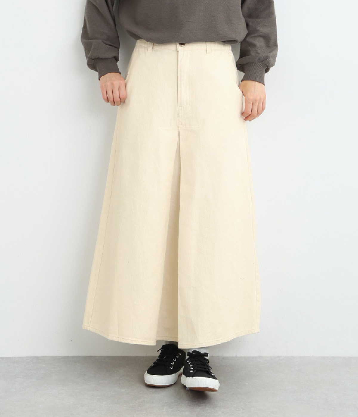 タック入りロングスカート(キナリ-L)