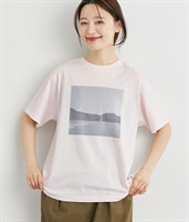 フォトプリントTシャツ(ライトピンク-M)