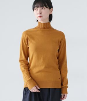 コットンワイドリブタートルニットプルオーバー