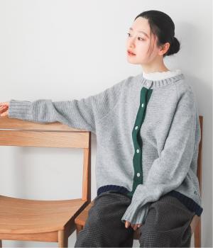 パッチワーク風配色ポイントカーディガン