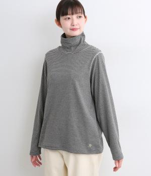 先染ボーダーフライスタートルプルオーバー