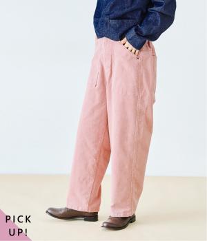 別注｜コーデュロイワークストレートパンツ(スモークピンク-L)