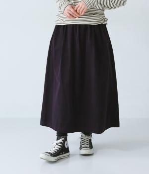コーデュロイギャザースカート(ネイビー-M)