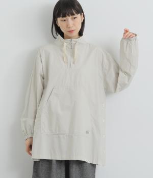 サイド釦アウトドアチュニック(ライトグレー-M)